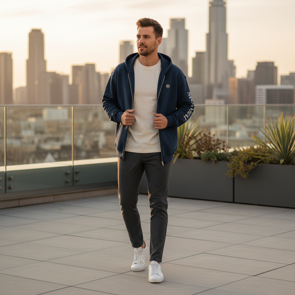 MONVRAI Signature Sleeve Zip Hoodie